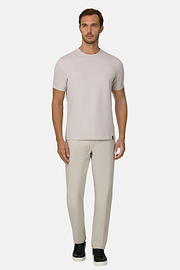 T-Shirt aus diagonalem Baumwollmisch-Jersey B Tech, Sand, thumb, 2