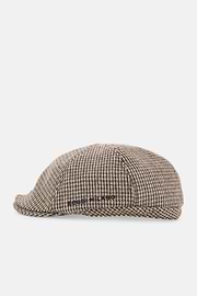 Coppola Cap Houndstooth Wool Blend, Dark brown, thumb, 1