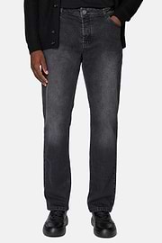 Vaquero De Denim Elástico Negro, Negro, hi-res
