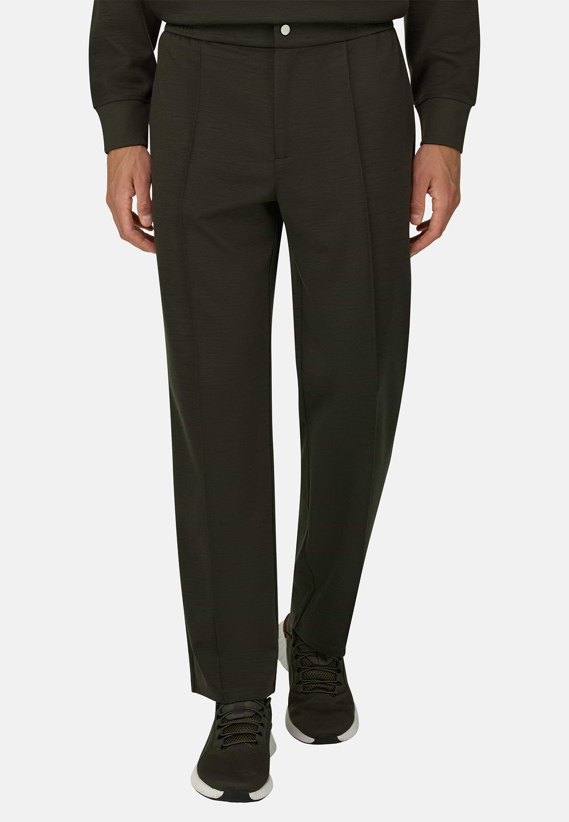 Joggers in Wool Blend WOOLTECH, Military Green, hi-res, 1