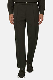 Joggers in Wool Blend WOOLTECH, Military Green, thumb, 1
