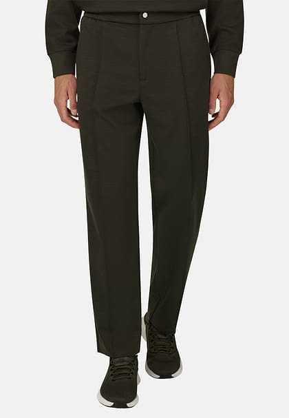 Joggers in Wool Blend WOOLTECH, Military Green, hi-res