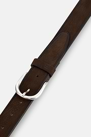 Belt in Nubuck, Dark brown, thumb, 3