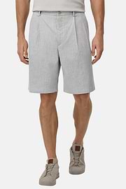 Bermuda In Seersucker Di Cotone, Light grey, hi-res