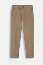 Trousers in Stretch Cotton, Taupe, thumb, 6