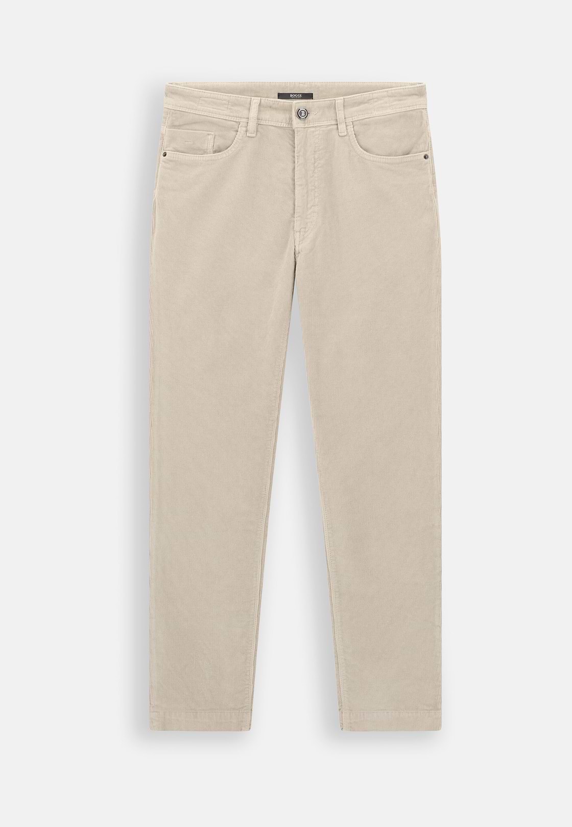 Jeans in Stretch Velvet, Sand, hi-res, 6