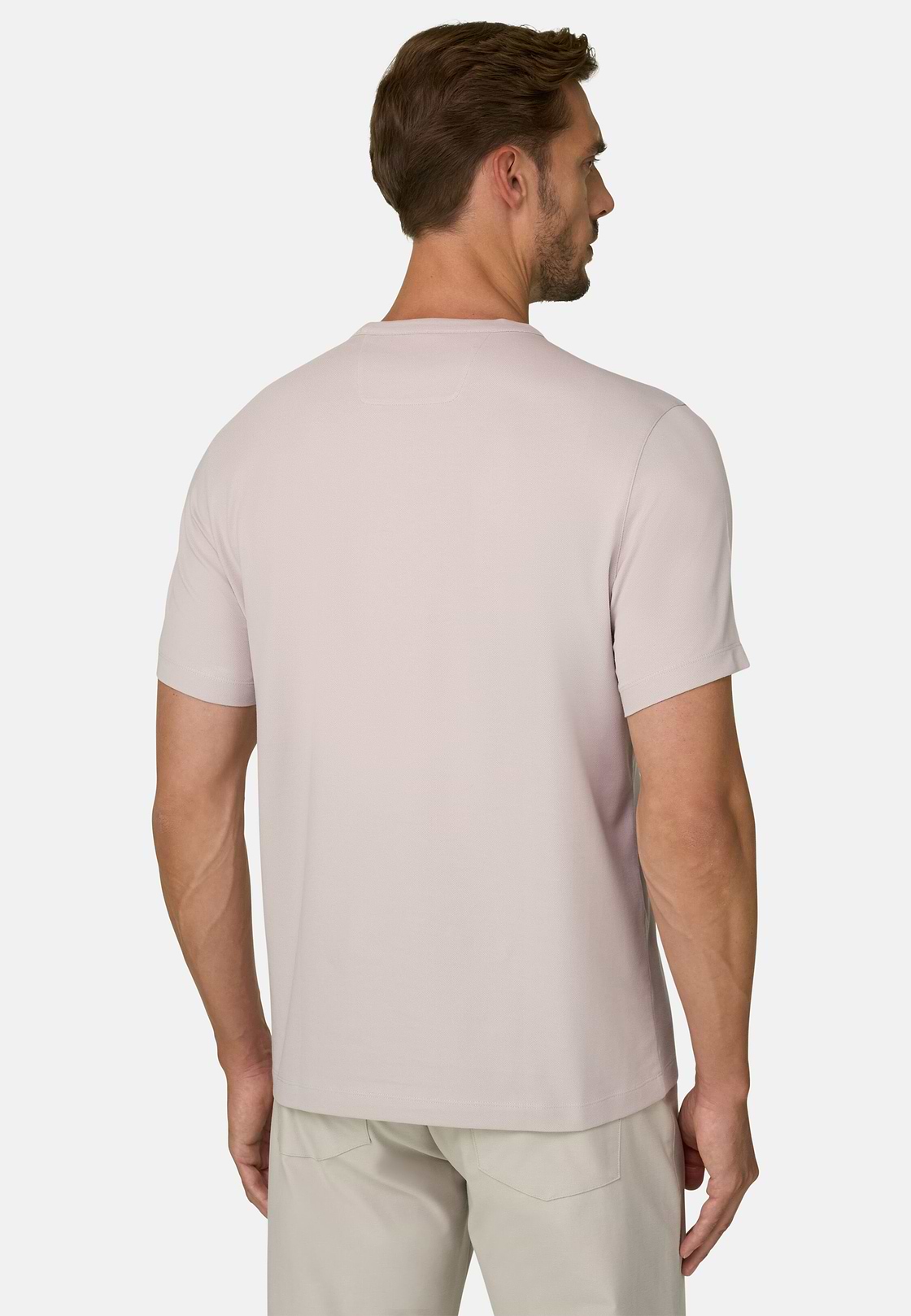 T-Shirt aus diagonalem Baumwollmisch-Jersey B Tech, Sand, hi-res, 4