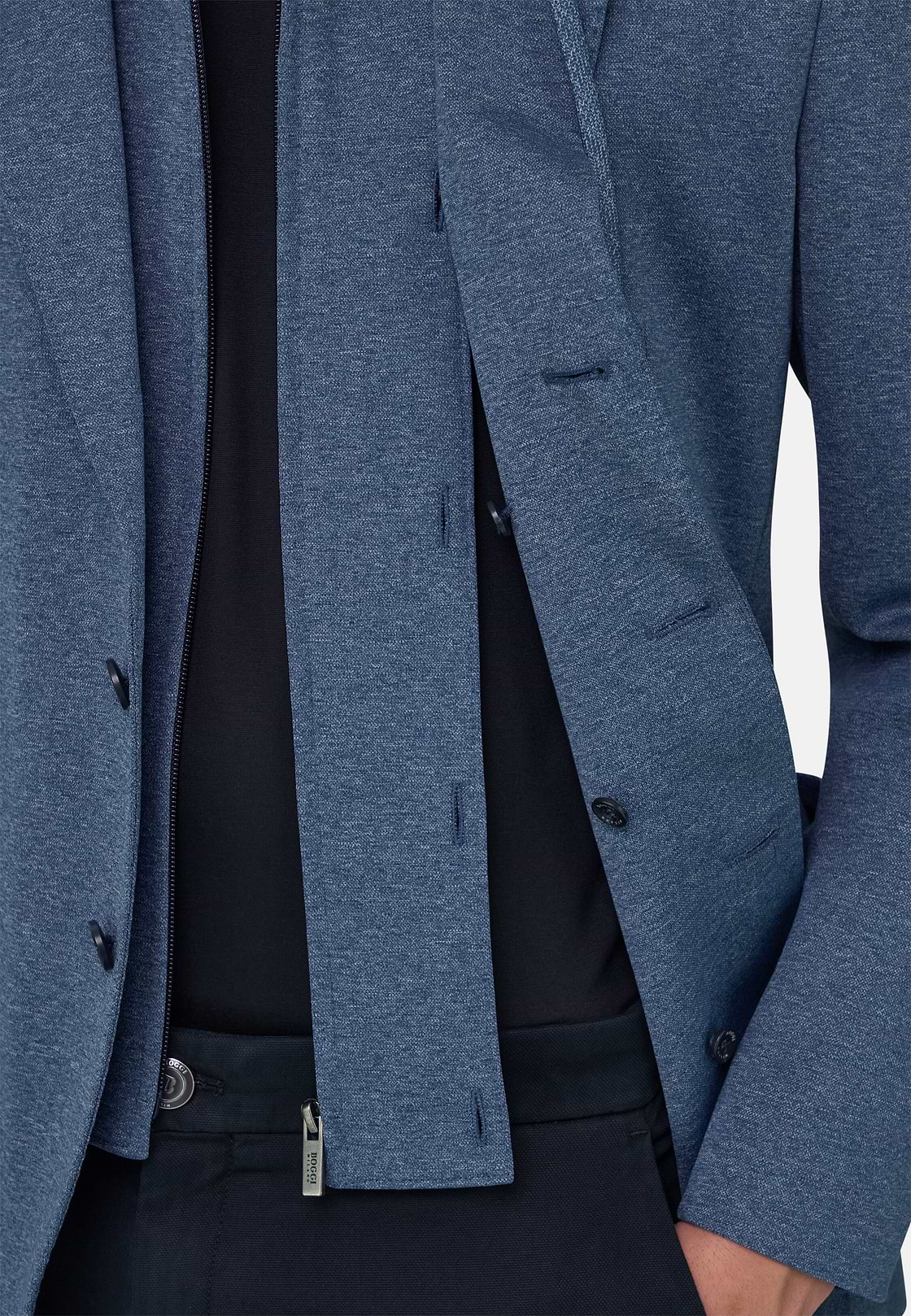 Sweatjacke Madison aus elastischem Baumwollmix, Air-blau, hi-res, 4