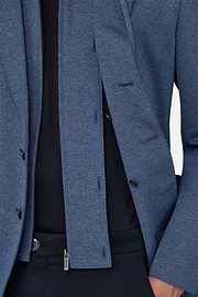 Sweatjacke Madison aus elastischem Baumwollmix, Air-blau, thumb, 4