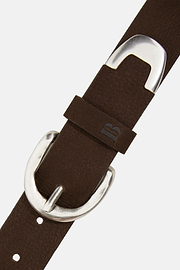 Ceinture Décontractée En Cuir, Marron foncé, hi-res