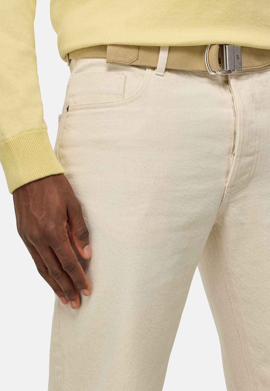 Cream Denim Jeans, Cream, hi-res