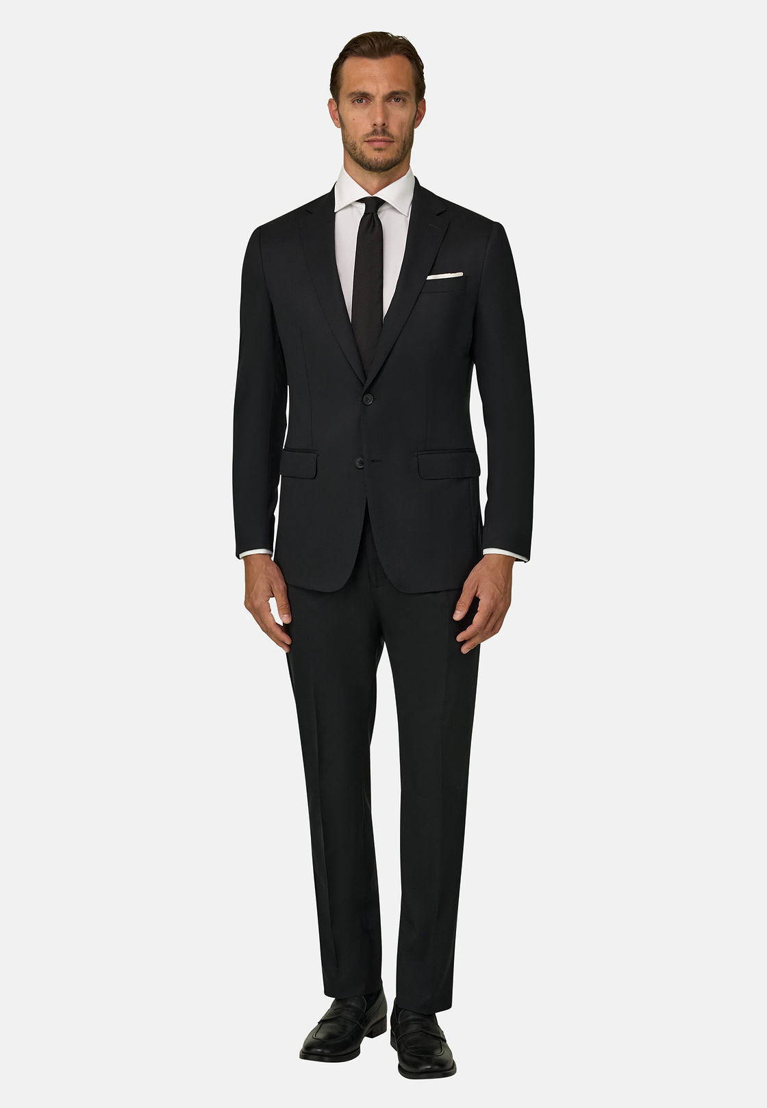 Stretch Wool Blazer, Black, hi-res, 2