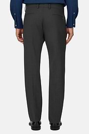 Washable Wool Stretch Trousers, Charcoal, thumb, 5