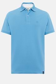 Cotton Piqué Polo Shirt, Turquoise, hi-res