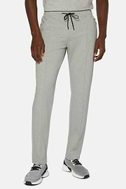 Stretch Interlock Technical Fabric Trousers, Grey, hi-res