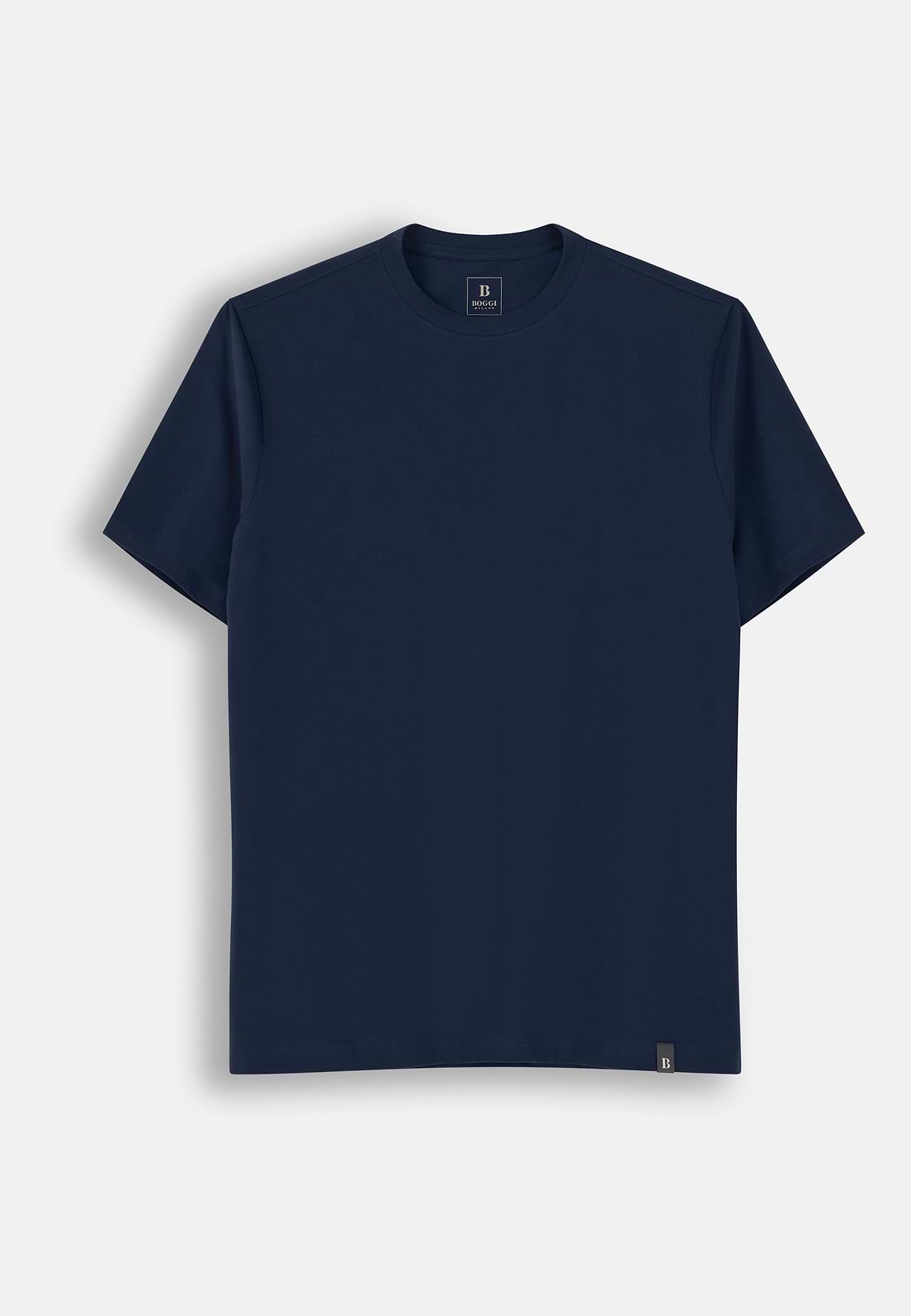 T-Shirt aus Supima-Baumwolljersey Stretchgewebe, Navy blau, hi-res, 5