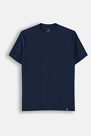 T-Shirt aus Supima-Baumwolljersey Stretchgewebe, Navy blau, thumb, 5