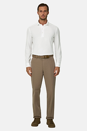SAKURA | Polo in Japanese Jersey, White, thumb, 2