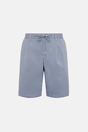 Stretch Cotton Summer Bermuda Shorts, Light Blue, hi-res