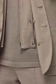 Madison Cotton Blend Sweatshirt Jacket, Taupe, hi-res