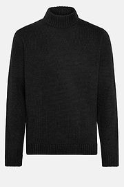 Jersey Cuello Perkins Antracita De Lana Merina, Carbón, hi-res