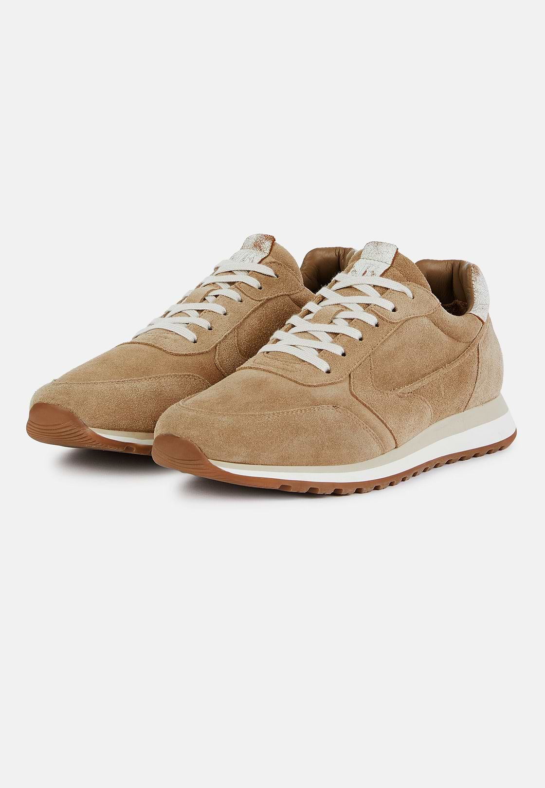 Sneakers Beiges En Daim, Beige, hi-res