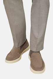 STRATUS Loafers in Suede Leather, Taupe, thumb, 2