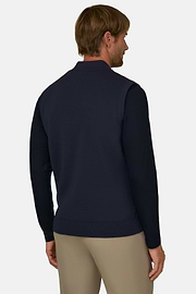 Navy Recycled and Technical Jersey Waistcoat, Navy blue, thumb, 4