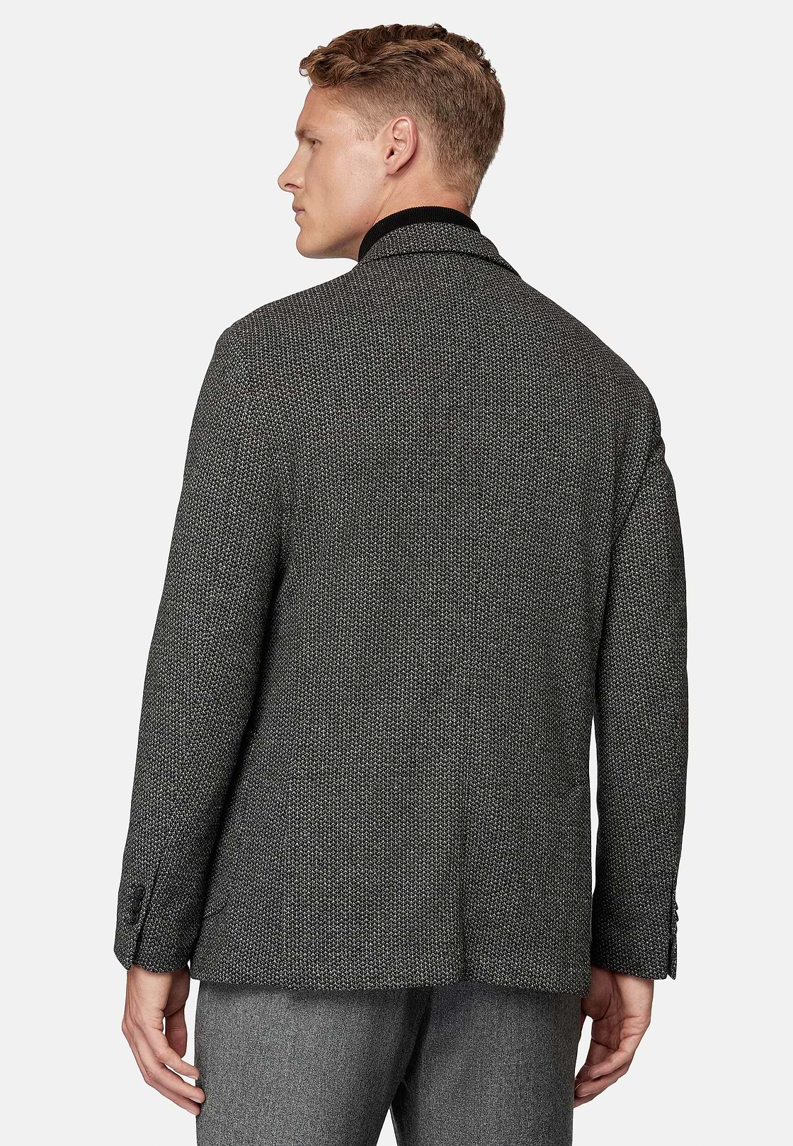 Veste Gris et Noir B Jersey En Coton Mélangé, Black - Grey, hi-res