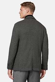 Veste Gris et Noir B Jersey En Coton Mélangé, Black - Grey, hi-res