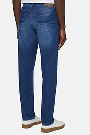 Medium Blue Stretch Denim Jeans, Medium Blue, hi-res