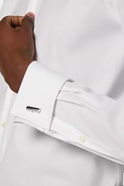 Stretch P.Point D.Cuff Windsor Collar Shirt Slim F, White, hi-res