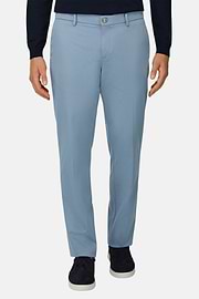 Pantalon En Coton Tencel Extensible, Air-bleu, thumb, 1