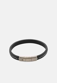 Leather Bracelet with Steel Studs