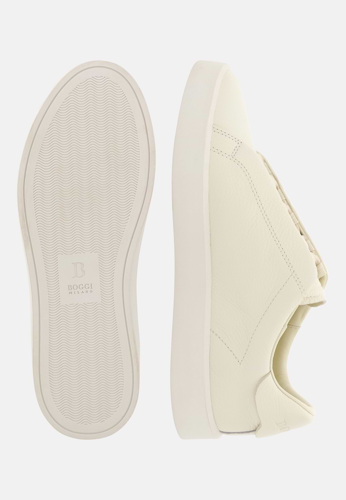 Essence Trainers in Grained Leather, White, hi-res, 4