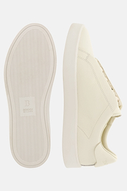 Essence Trainers in Grained Leather, White, thumb, 4