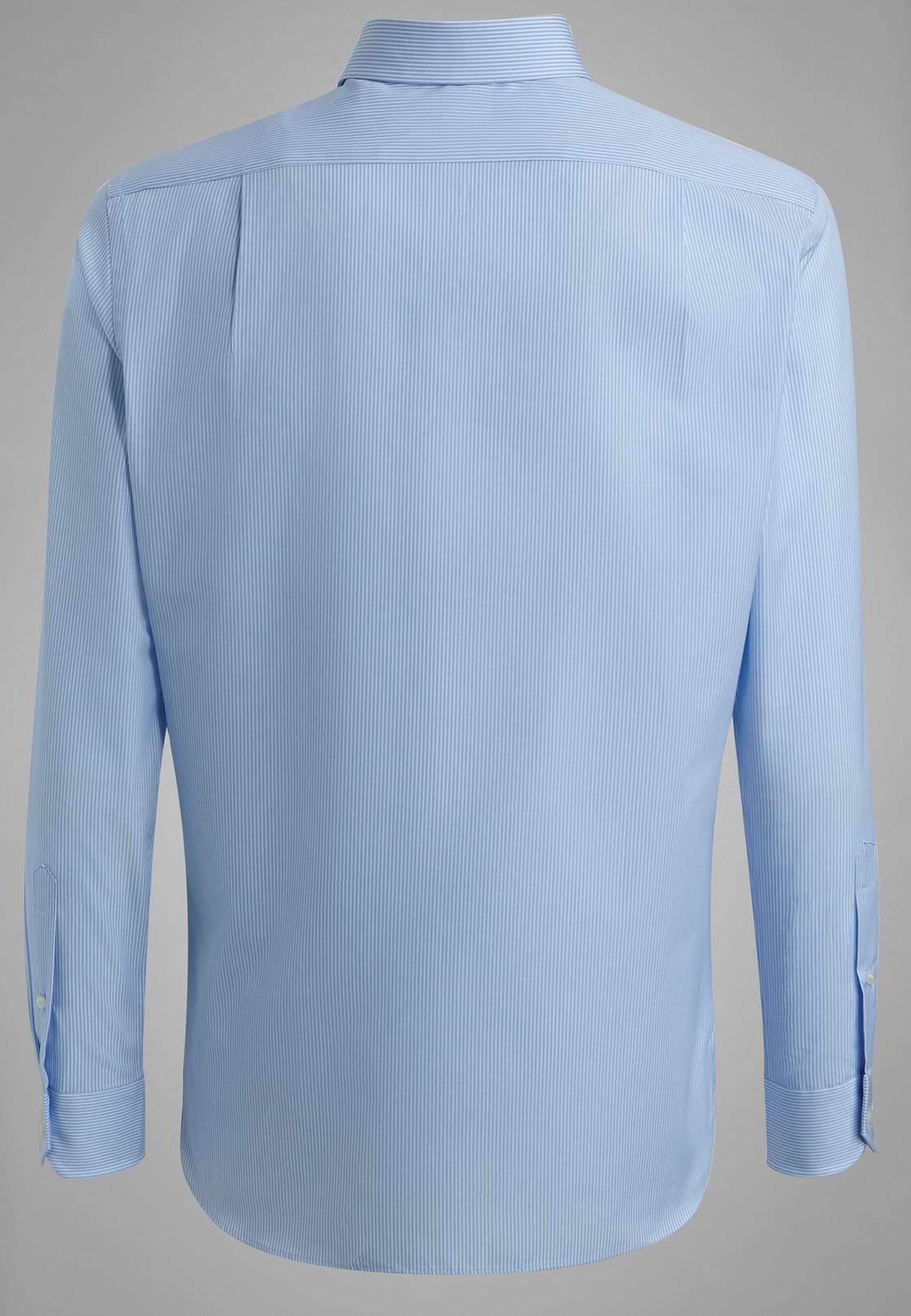 Camisa en algodón de rayas azules regular fit, , hi-res, 4