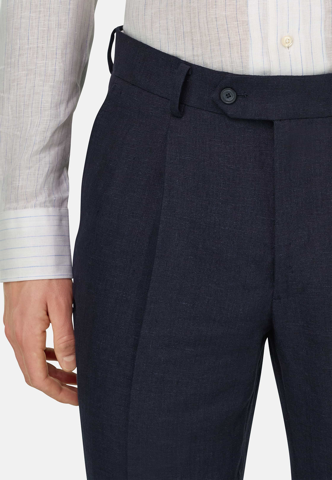 Pure Linen Suit, Navy blue, hi-res, 5