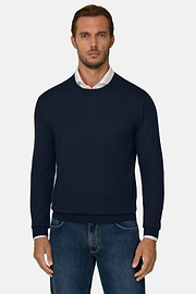 Pullover Mit Rundhalsausschnitt Aus Superfeiner Merinowolle, , thumb, 1