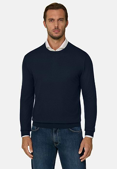 Pullover Mit Rundhalsausschnitt Aus Superfeiner Merinowolle