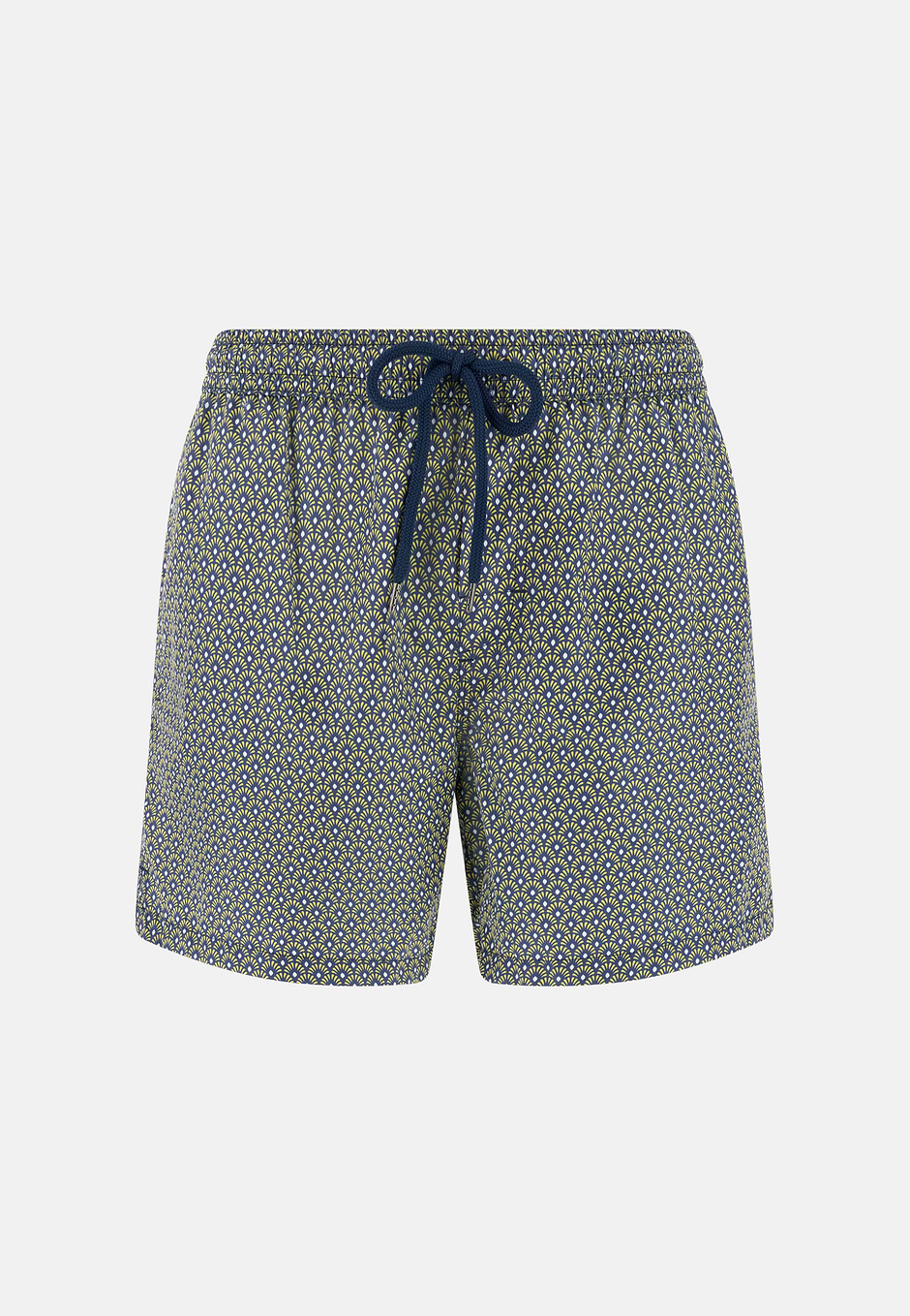 Badehose Mit Geometrischem Print, Gelb, hi-res