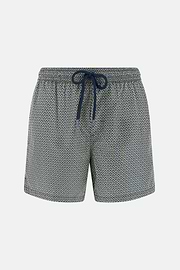 Swimsuit with Geometric Print, Yellow, thumb, 4