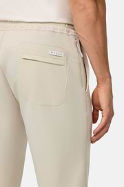 Lightweight Scuba Cotton Blend Trousers, Sand, hi-res