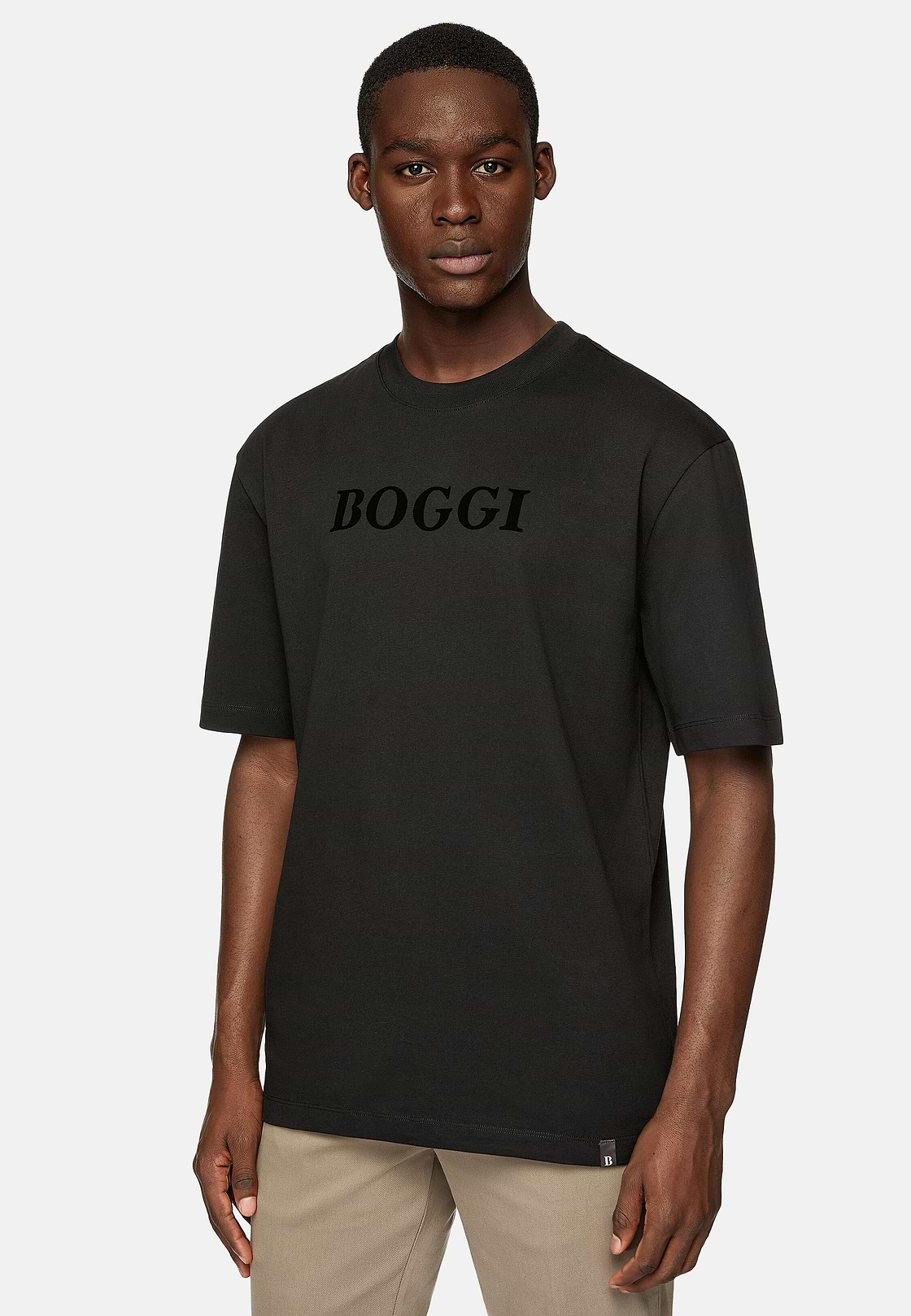 Camiseta de algodón, Negro, hi-res