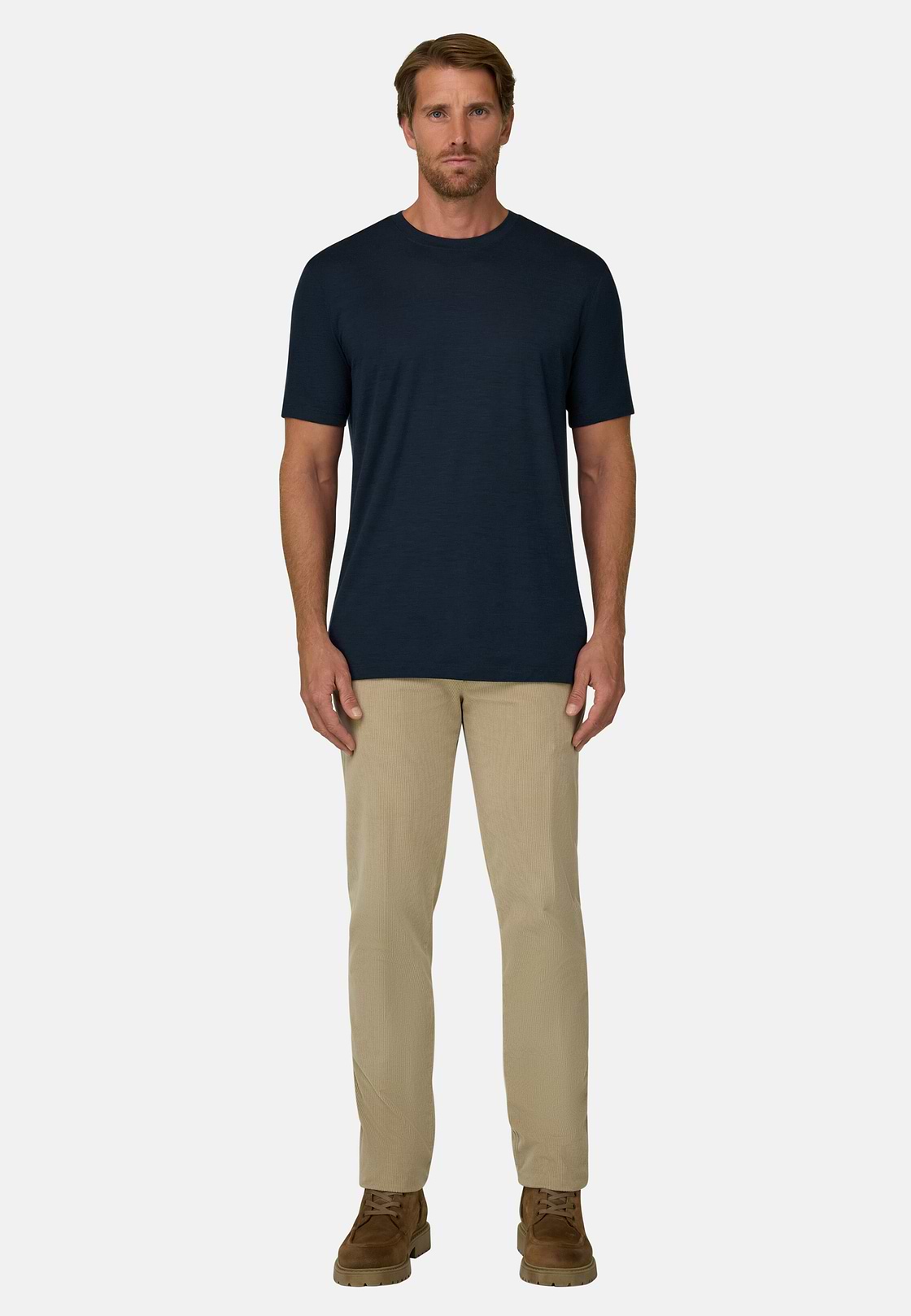 T-Shirt Jersey Cotton Tencel Blend, Navy blue, hi-res, 2