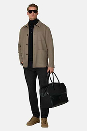 TRADE Shacket in Cashmere, Mud, thumb, 2