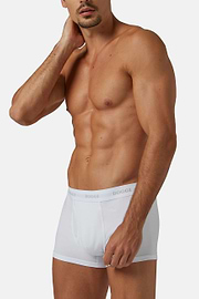 Stretch Cotton Jersey Boxer Shorts, White, hi-res