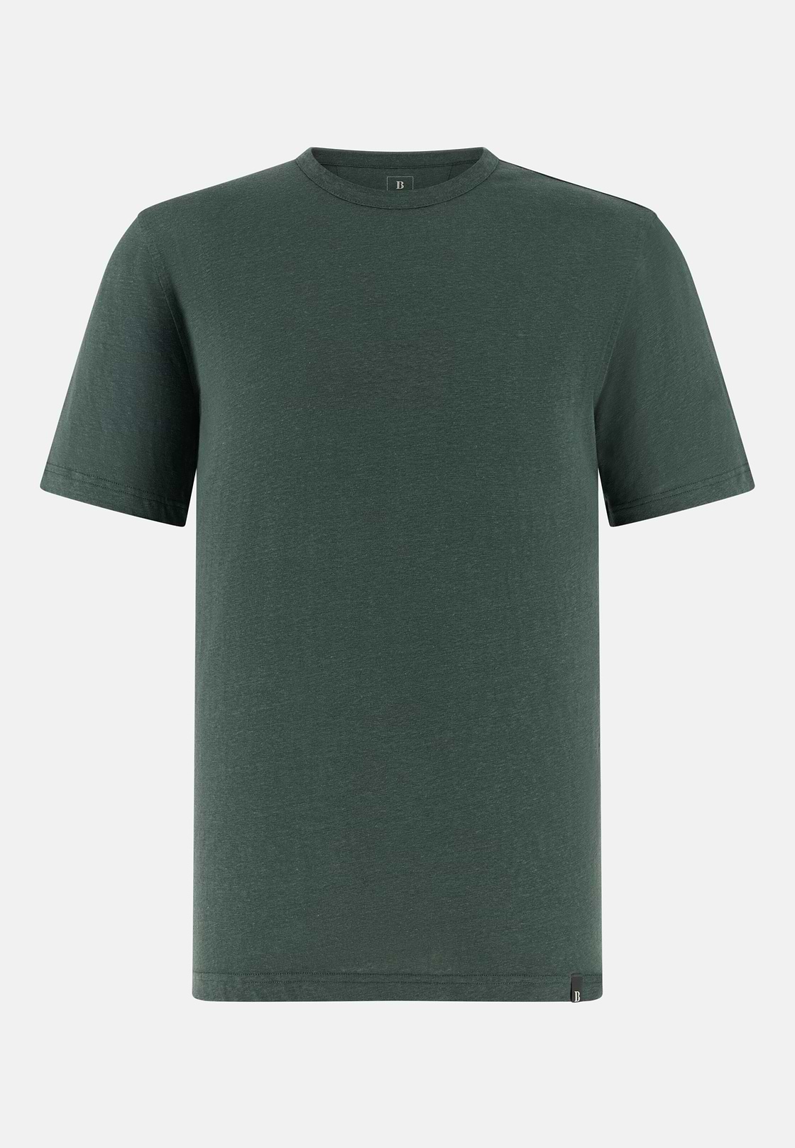 T-Shirt Aus Stretch-Leinen-Jersey, Dunkelgrün, hi-res, 5