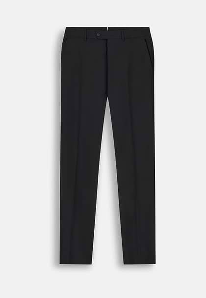 Travel wool trousers, Black, hi-res