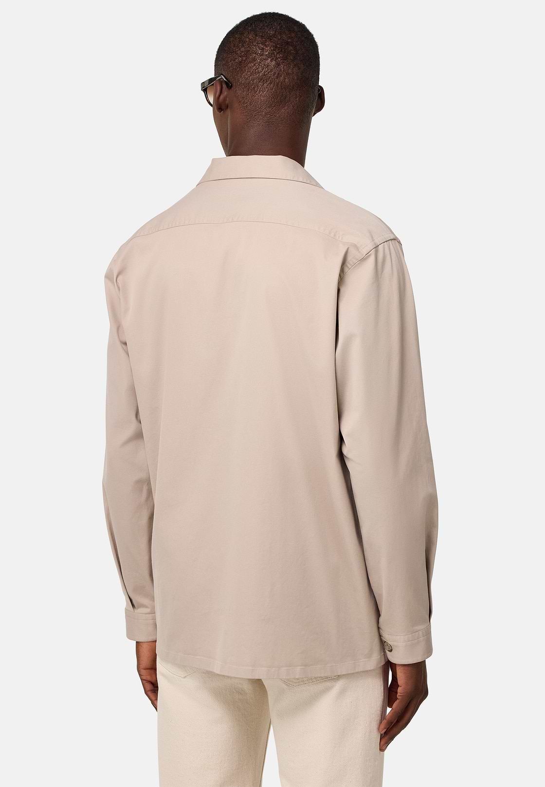 Surchemise En Coton Tencel, Beige, hi-res
